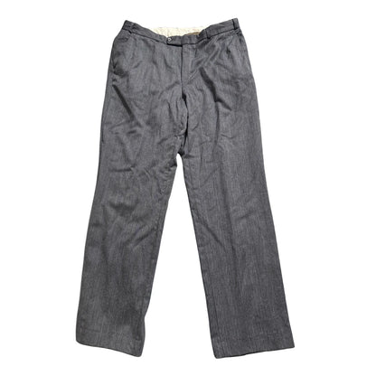 Grey Textured Formal Trousers