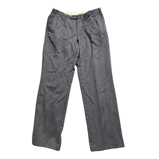 Grey Textured Formal Trousers
