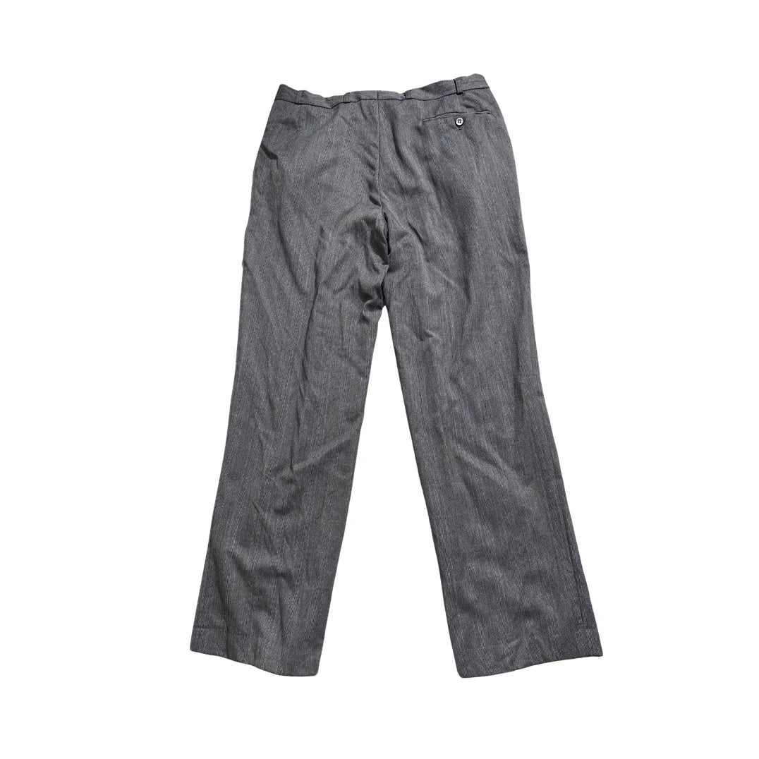 Grey Textured Formal Trousers
