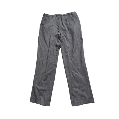 Grey Textured Formal Trousers