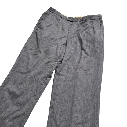 Grey Textured Formal Trousers