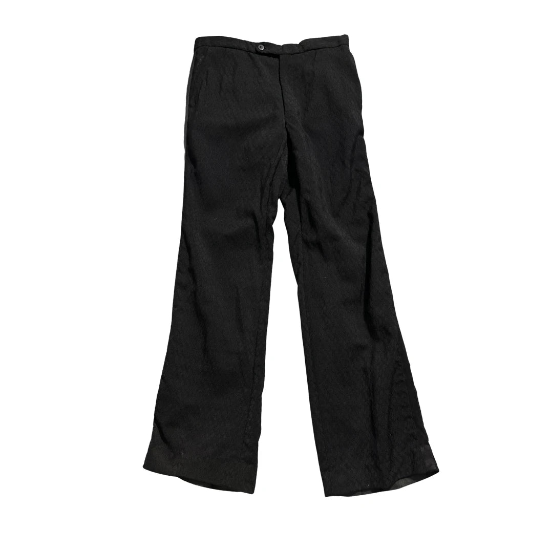 Black Wide Leg Casual Trousers