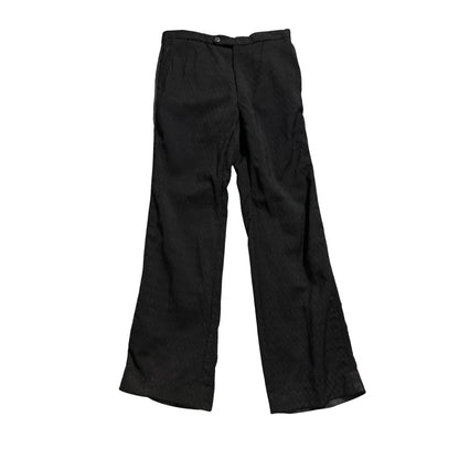 Black Wide Leg Casual Trousers