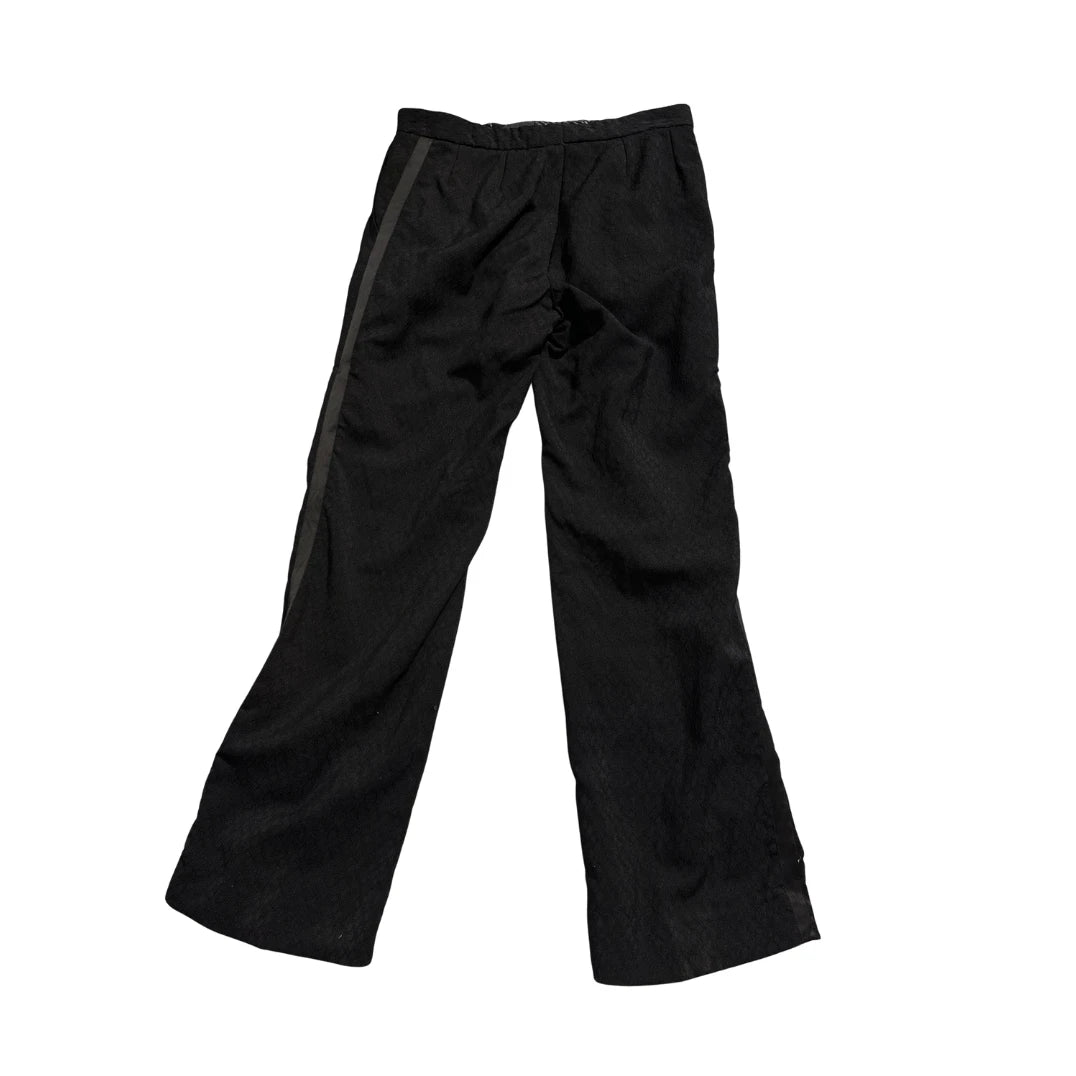 Black Wide Leg Casual Trousers