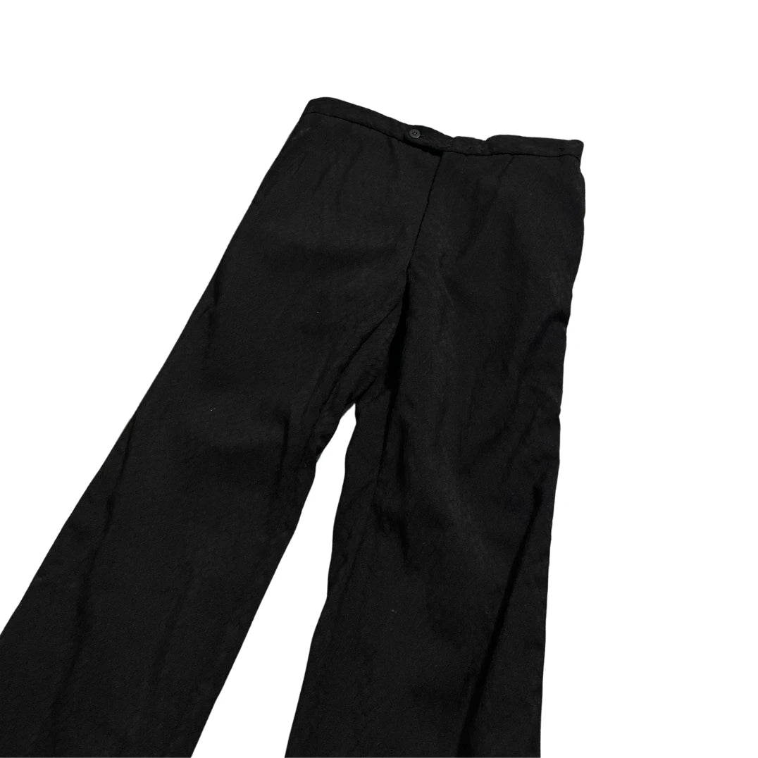 Black Wide Leg Casual Trousers
