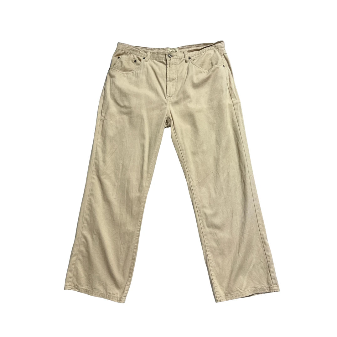 Port Louis® Beige Casual Denim Trousers
