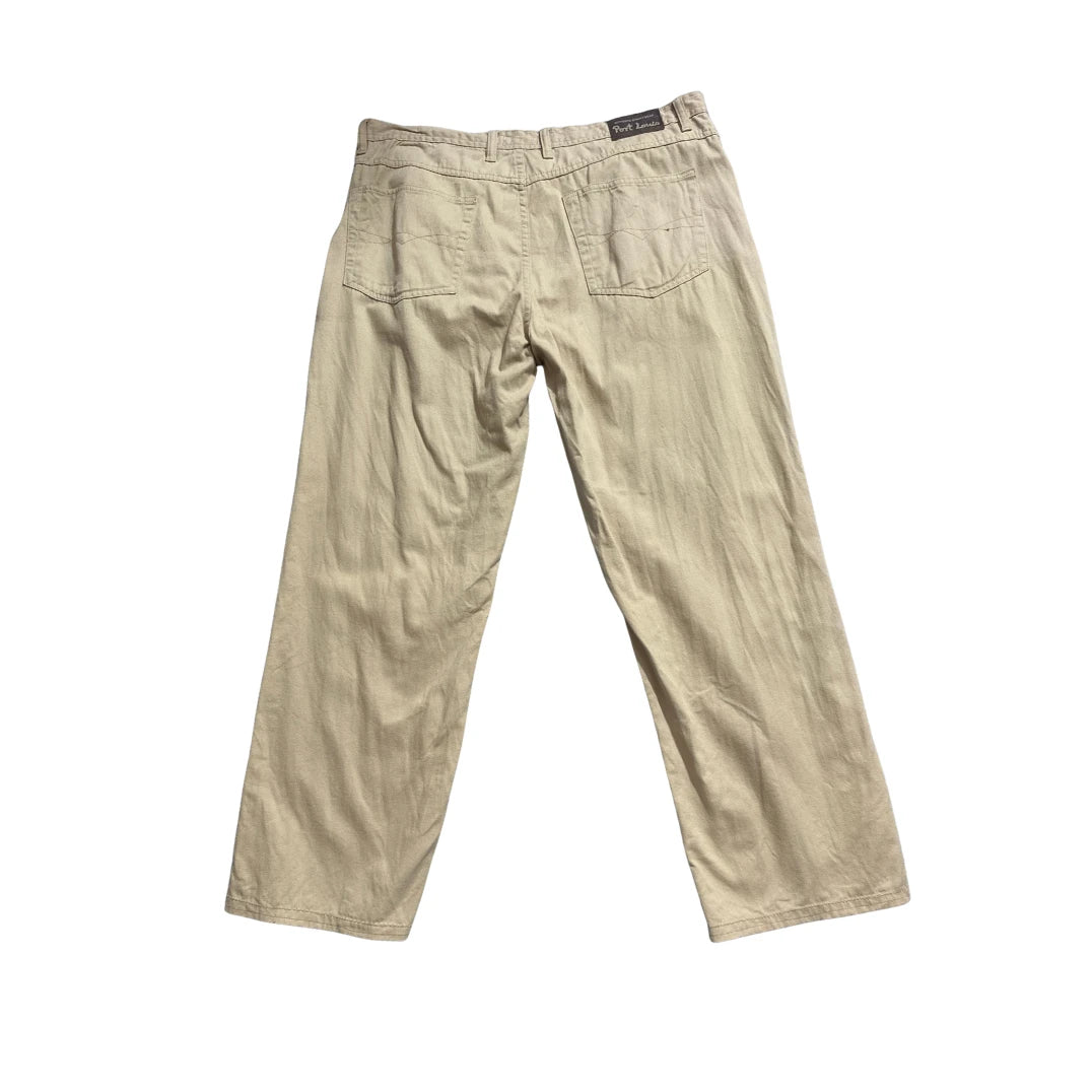 Port Louis® Beige Casual Denim Trousers