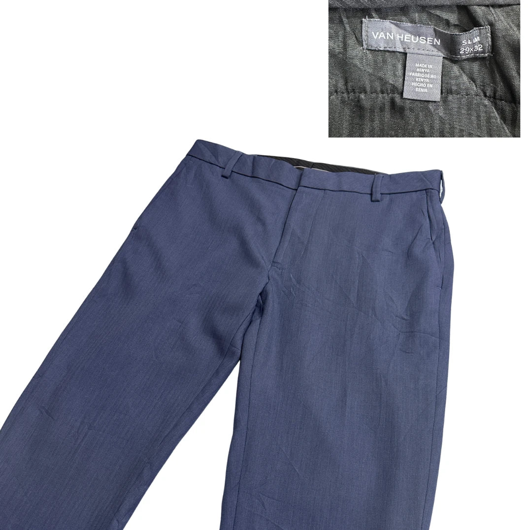 Van Heusen® Navy Slim Fit Dress Trousers