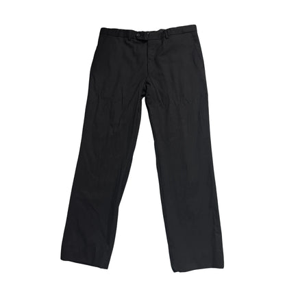 FODERA® Black Pure Wool Formal Trousers