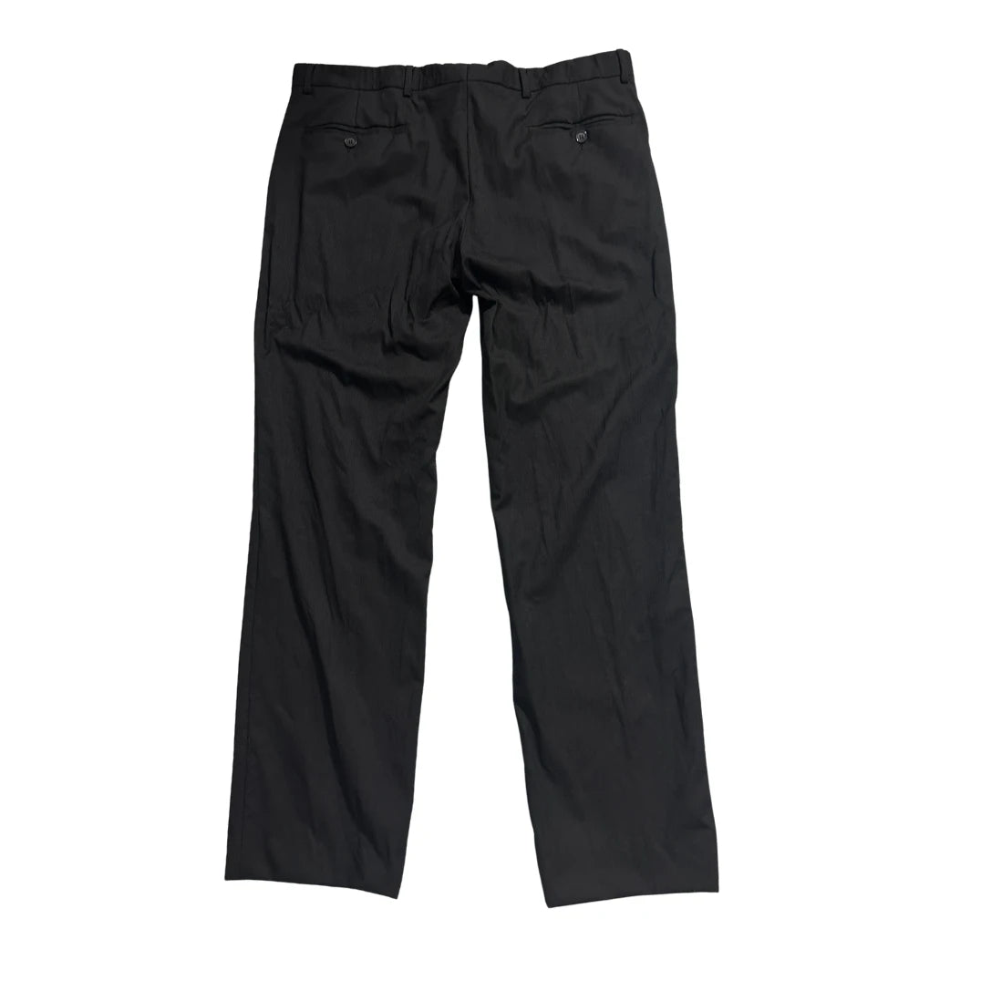FODERA® Black Pure Wool Formal Trousers