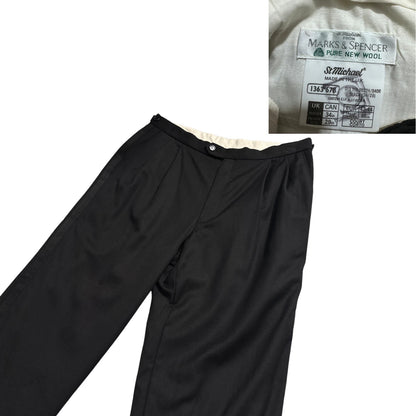 Marks & Spencer® Black Pure Wool Dress Trousers