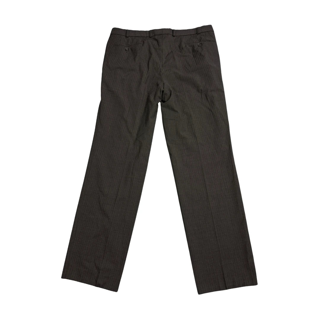 Eurex® Charcoal Pinstripe Formal Dress Trousers