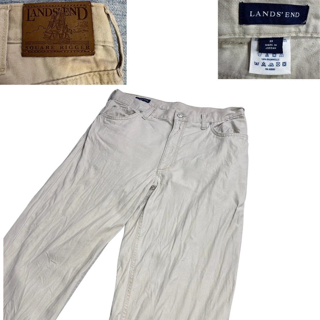 Lands' End® Light Beige Casual Jeans