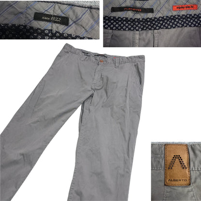 Alberto® Grey Regular Slim Fit Chino Pants