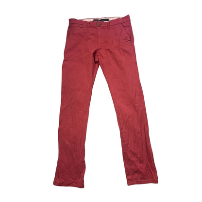 Canda® Maroon Regular Fit Stretch Chino Pants