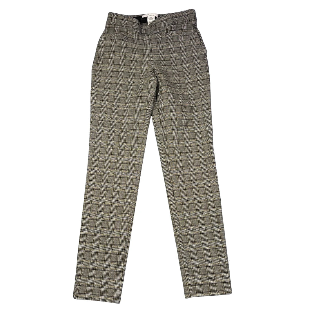 89th Madison® Grey Plaid Pants