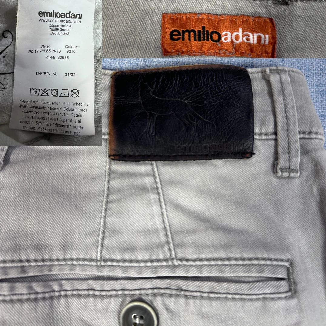 Emilio Adani Gray Men's Chino Pants Men