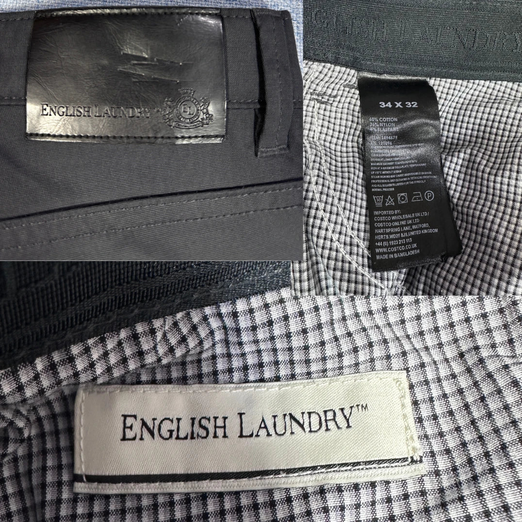 English Laundry Charcoal Men's Trousers Casual Men Pants