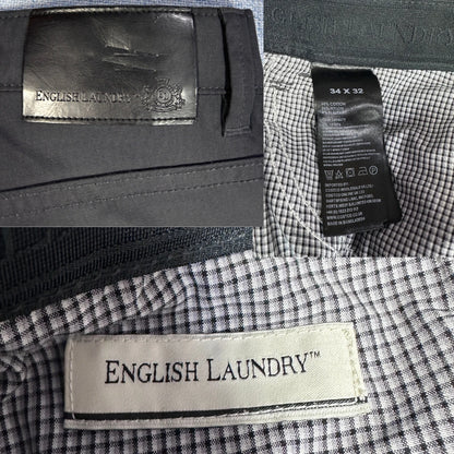 English Laundry Charcoal Men's Trousers Casual Men Pants