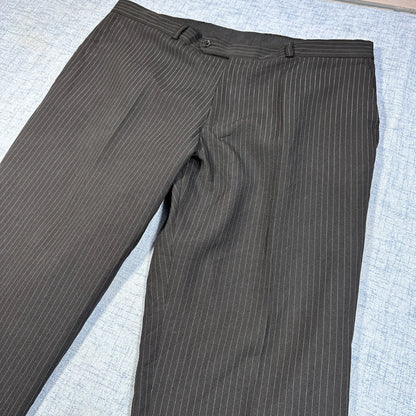 Unbranded Black Trousers Pinstripe Formal