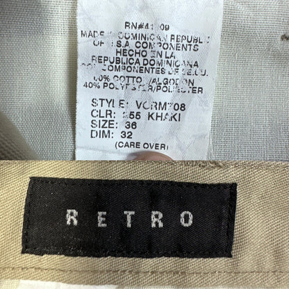 Retro® Khaki Chino Pants Pleated