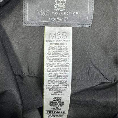 M&S® Black Trousers Regular Fit