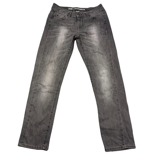 Best Connections Grey Women's Jeans Washed Ladies Pants