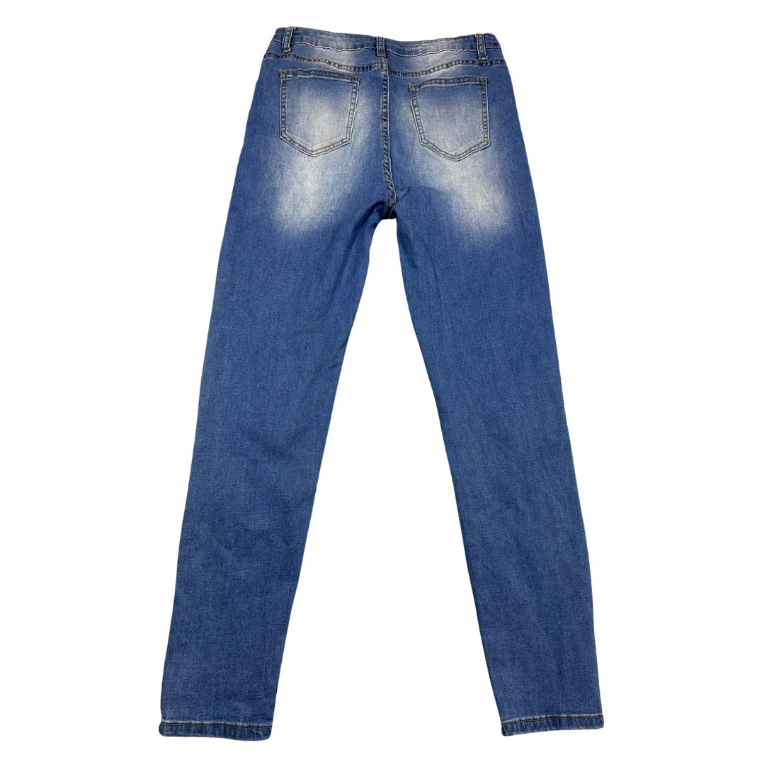 SHEIN® Blue Jeans Faded