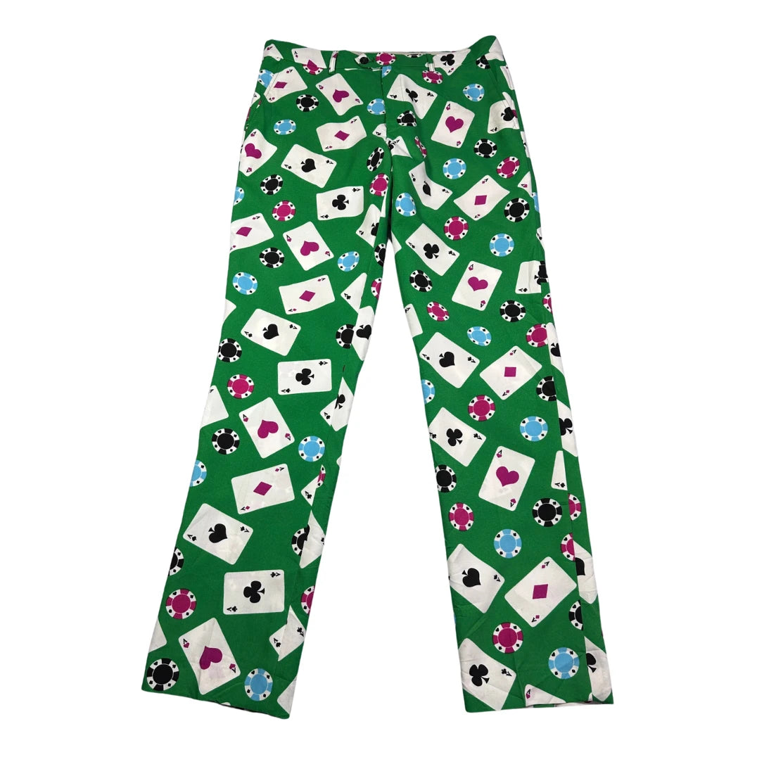 OppoSuits® Green Printed Pants