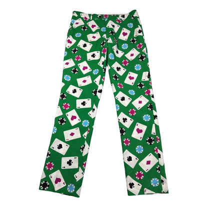 OppoSuits® Green Printed Pants