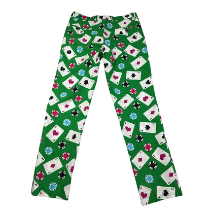OppoSuits® Green Printed Pants