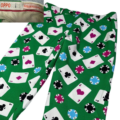 OppoSuits® Green Printed Pants