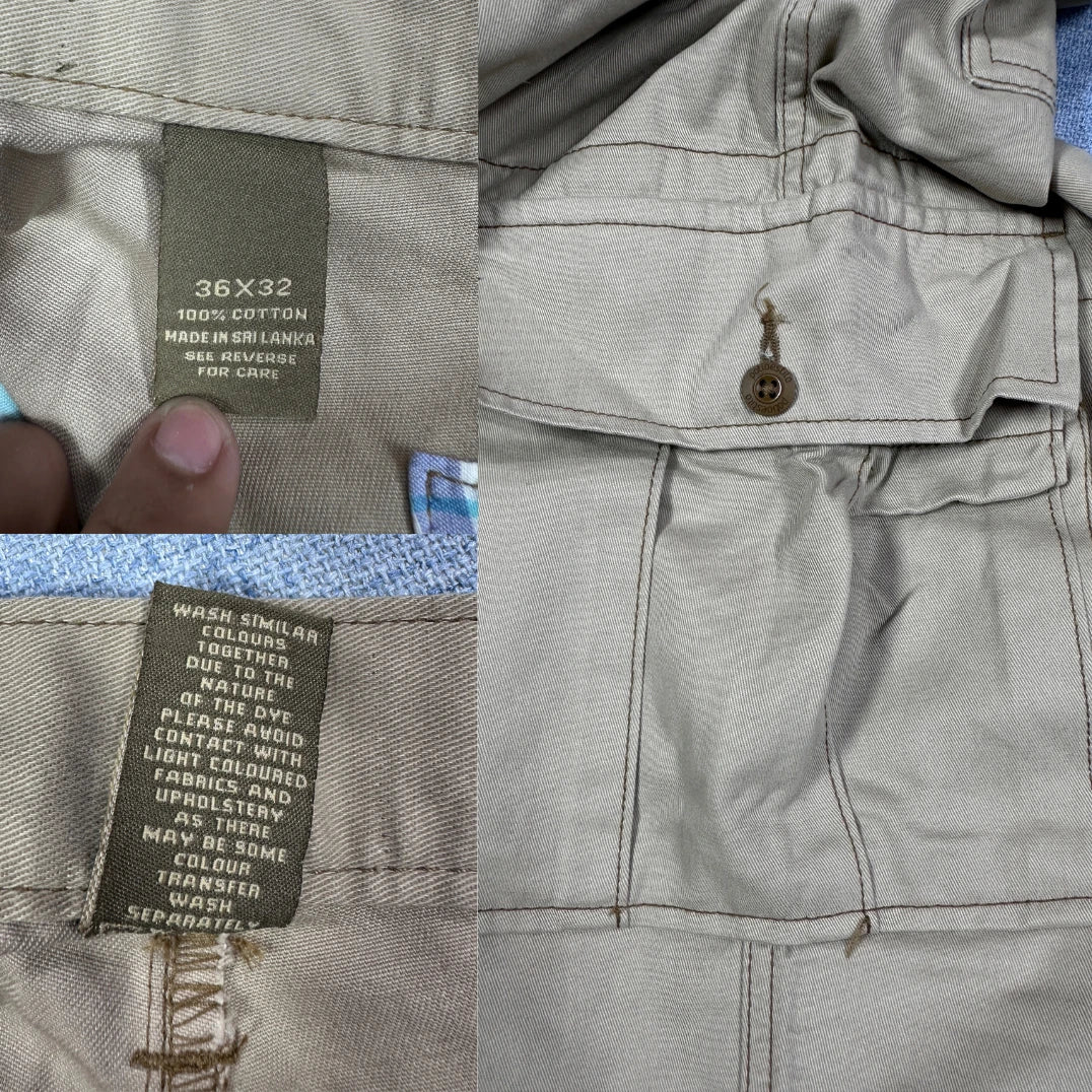 Unbranded Beige Cargo Pants Wide