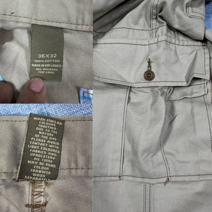 Unbranded Beige Cargo Pants Wide