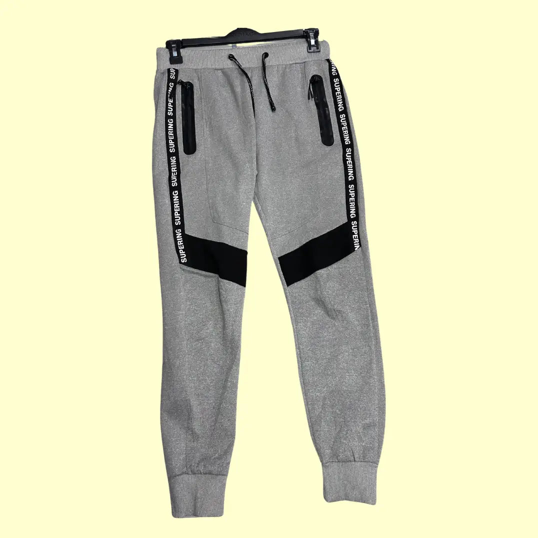 Furia Rossa® Grey Joggers – "SUPERING" Design