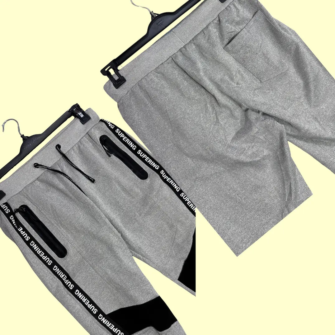Furia Rossa® Grey Joggers – "SUPERING" Design
