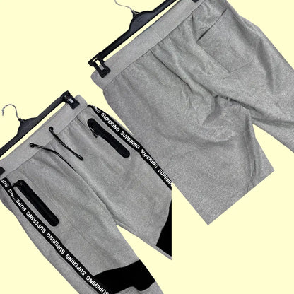 Furia Rossa® Grey Joggers – "SUPERING" Design