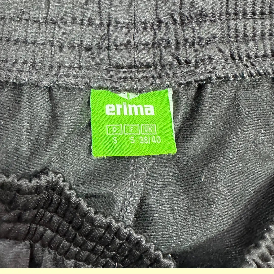 Erima® Black Track Pants with White Side Panels