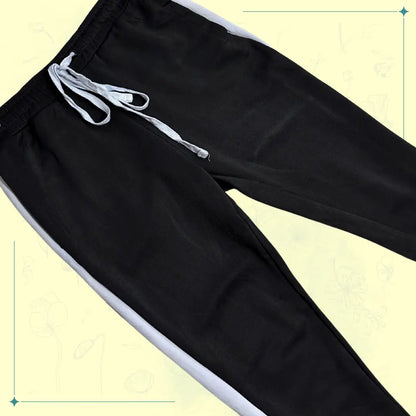 Rue21 Black Jogger Pants with White Side Stripes