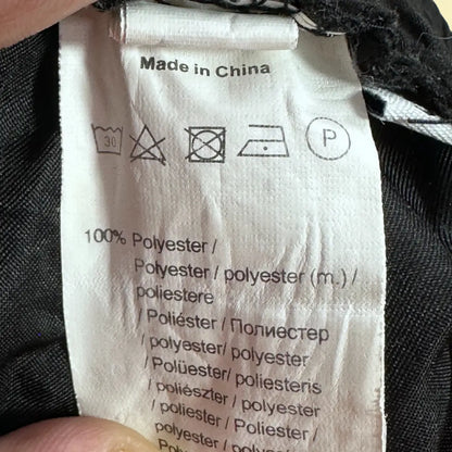 SHEIN® Black Polyester Track Pants with Grey Panels