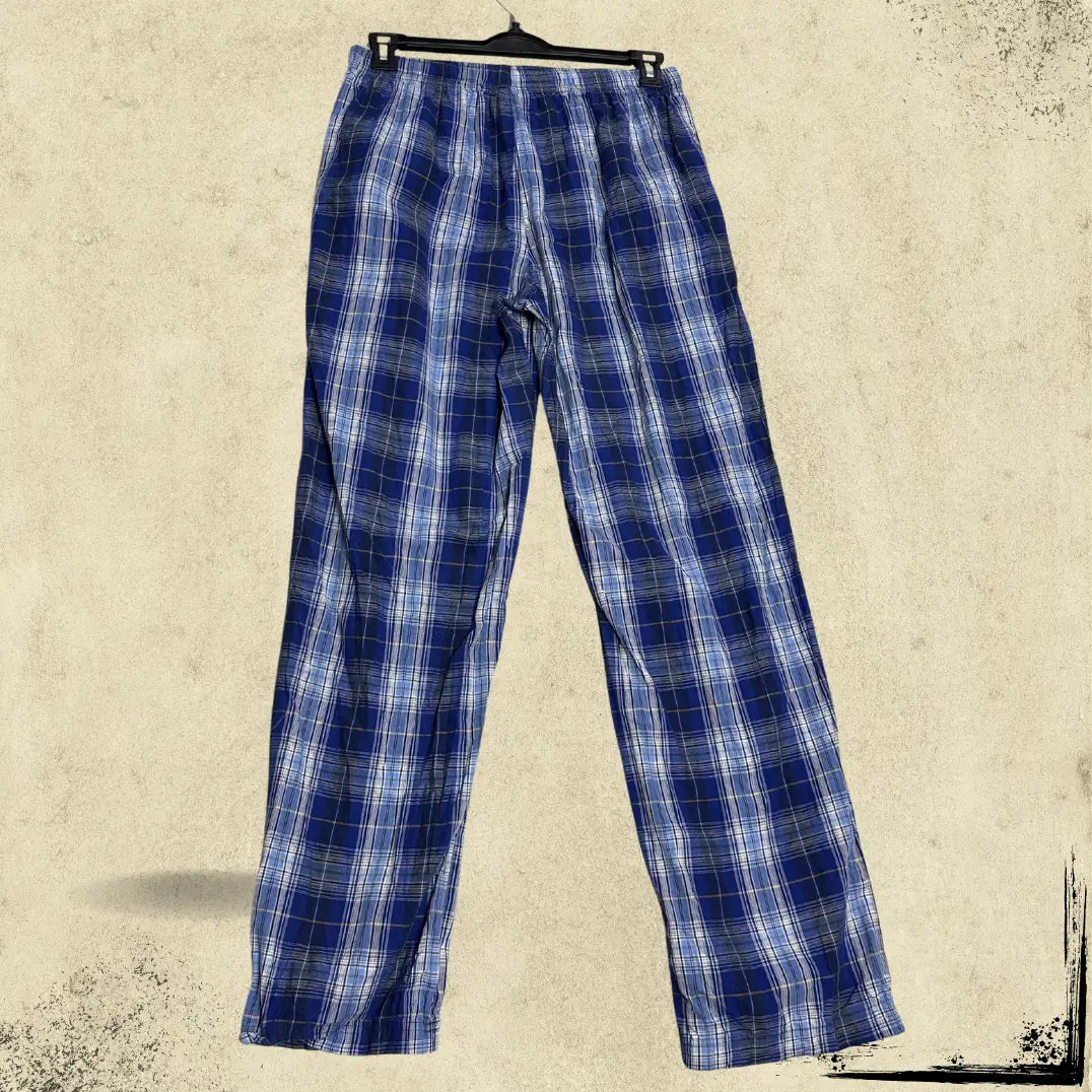 Next Men’s Blue Checkered Cotton Pajama Bottoms