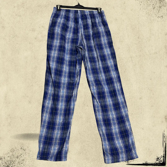 Next Men’s Blue Checkered Cotton Pajama Bottoms
