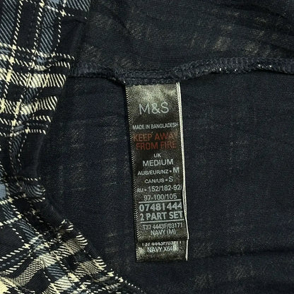 M&S Navy Plaid Lounge Pants