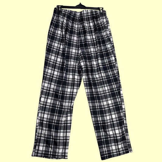 Modern Expressions Black & White Plaid Lounge Pants