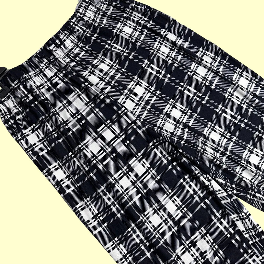 Modern Expressions Black & White Plaid Lounge Pants