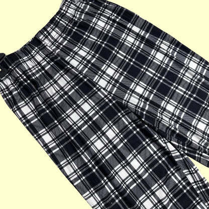 Modern Expressions Black & White Plaid Lounge Pants