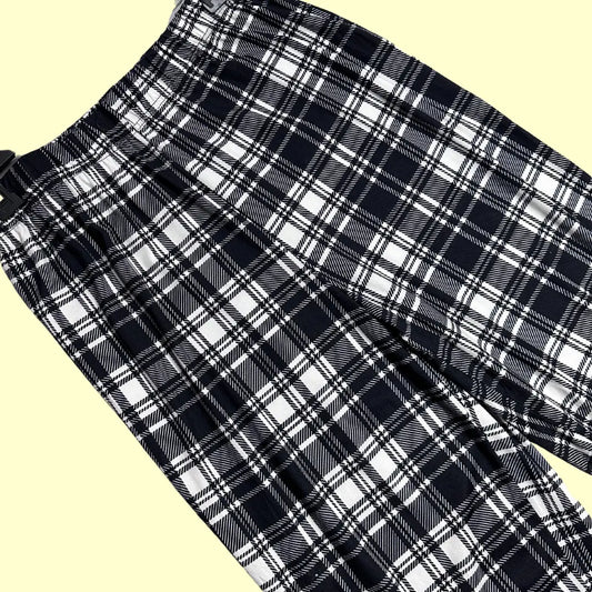 Modern Expressions Black & White Plaid Lounge Pants