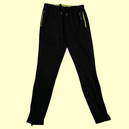 Kipsta black track pants are designed for comfort and performance.