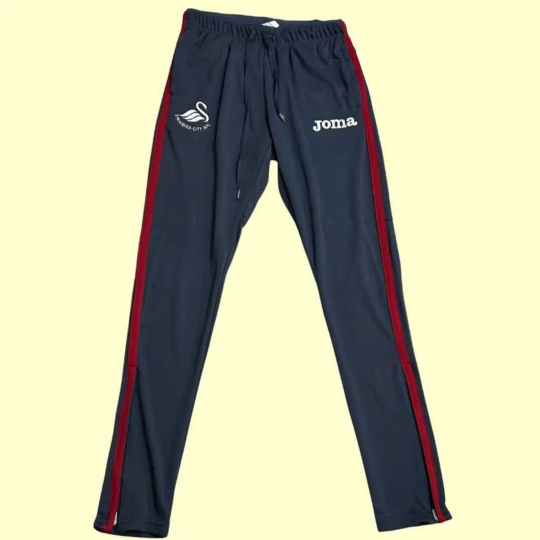 Joma navy track pants feature a sporty design
