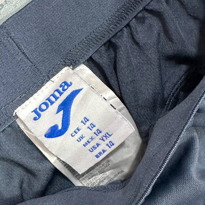 Joma navy track pants feature a sporty design
